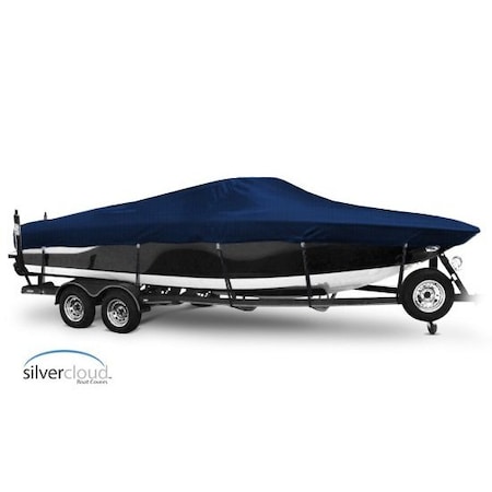 Eevelle Silvercloud Boat Cover SKI BOAT Low Profile Windshield w/Outboard 15' 6in. L 86in. W Navy SCSK1586B-NVY